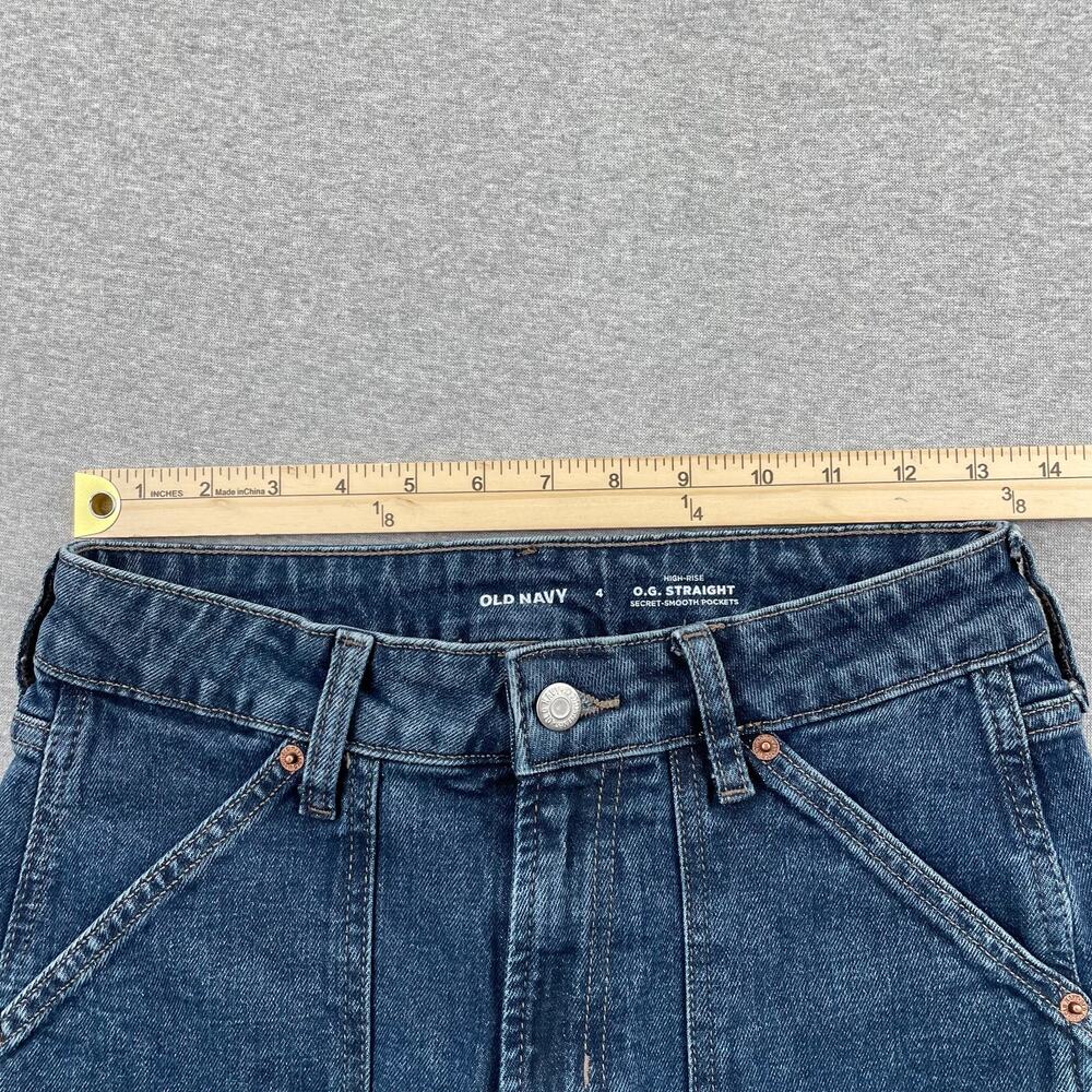 Old Navy Women's Straight Leg Jeans - Blue - Picture 6 of 15